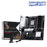 MSI PRO B850M-A WIFI AM5 DDR5 Wi-Fi 7 motherboard