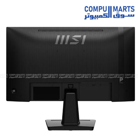MSI PRO MP225 E12VL display equipped with HDMI 1.4b supporting FHD at 120Hz, VGA connectivity, VESA mounting and Adaptive-Sync technology