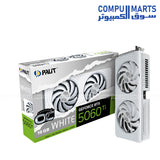 Palit RTX 5060 Ti White OC 16GB GDDR7 2602MHz dual fan PCIe 5.0 graphics card white design Egypt