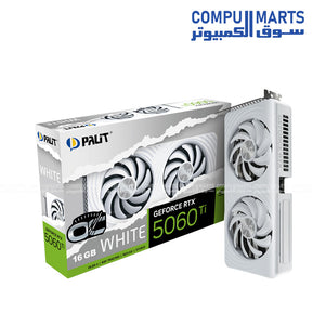 Palit RTX 5060 Ti White OC 16GB GDDR7 2602MHz dual fan PCIe 5.0 graphics card white design Egypt
