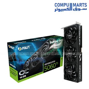 Palit RTX 5060 Ti Infinity 3 OC 16GB GDDR7 2662MHz compact dual fan PCIe 5.0 graphics card SFF design Egypt