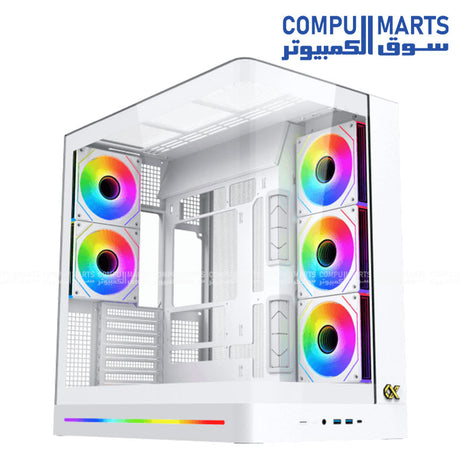 Xigmatek Pano II Air – Mid Tower High Airflow PC Case – E-ATX – Vertical GPU – Egypt