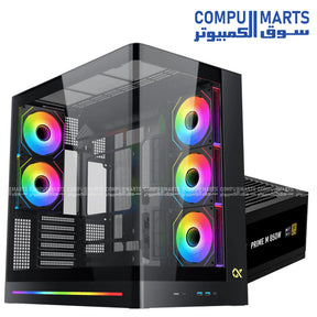 Complete Xigmatek Pano II Air and PRIME M 850W 80+ Gold PSU package designed for PC builders looking for a case and power supply solution in Egypt