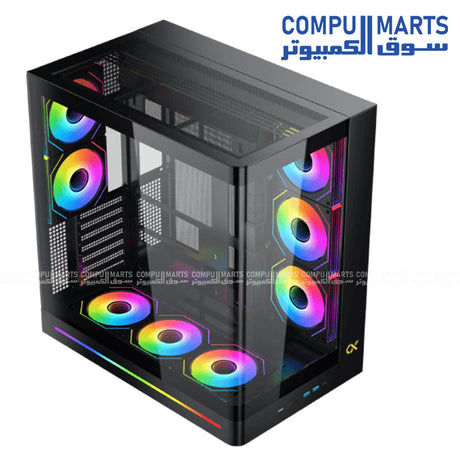 Xigmatek Pano II Air – Mid Tower High Airflow PC Case – E-ATX – Vertical GPU – Egypt