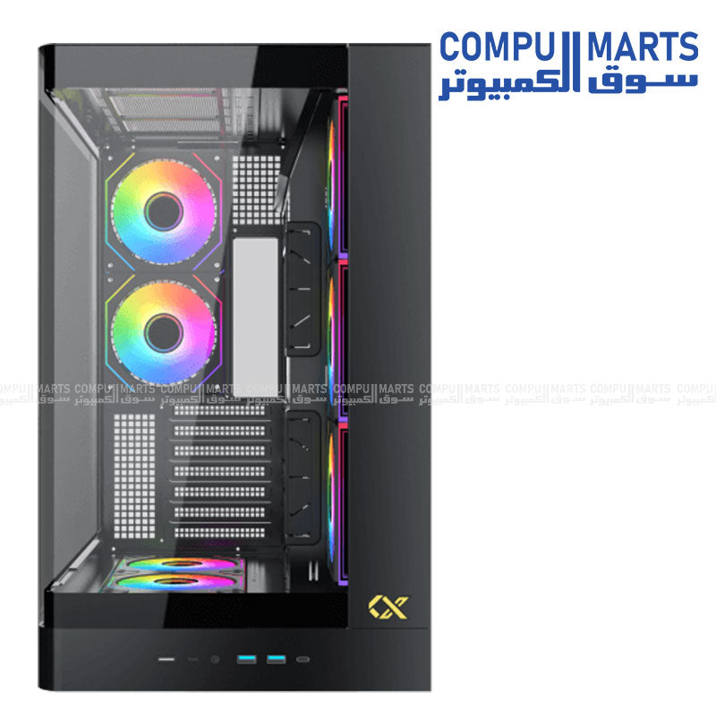 Xigmatek Pano II Air – Mid Tower High Airflow PC Case – E-ATX – Vertical GPU – Egypt