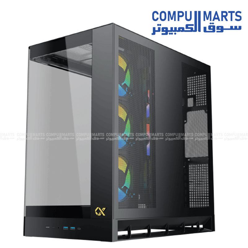 Xigmatek Pano II Air – Mid Tower High Airflow PC Case – E-ATX – Vertical GPU – Egypt