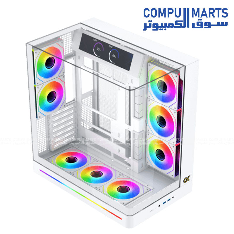Xigmatek Pano II LCD – Mid Tower Gaming Case – E-ATX – Vertical GPU – Egypt