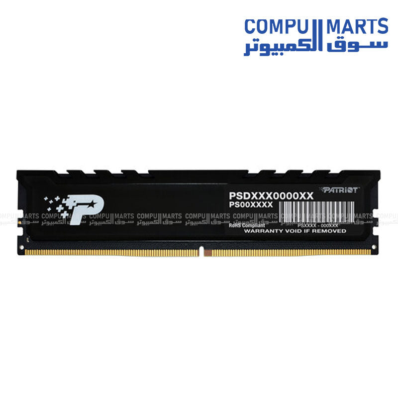 Patriot 24GB DDR5 5600MHz UDIMM CL46 RAM with Aluminum Heatshield – Available in Egypt