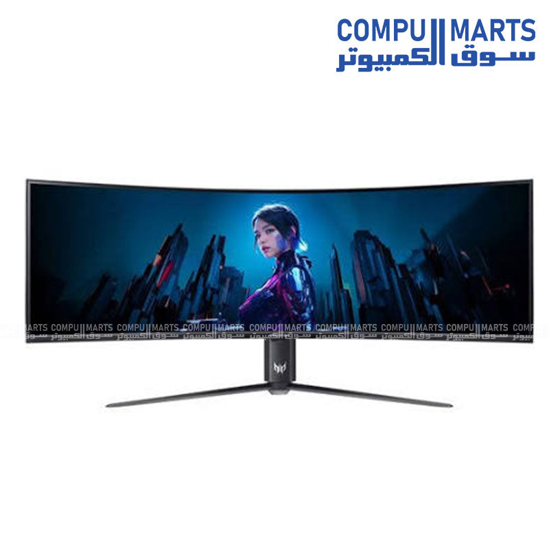Acer Predator Z Curved Gaming MiniLED Monitor Z57A White front view available at Compumarts Egypt