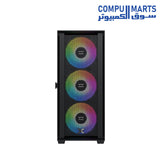 Premium XIGMATEK ANUBIS PRO MESH ARGB chassis with tempered glass side panel, 410mm GPU clearance, 165mm CPU cooler clearance, and ARGB lighting from Compumarts