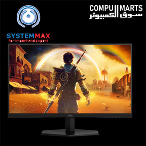 Black and Red AOC Q27G40ZE gaming monitor with tilt adjustability support