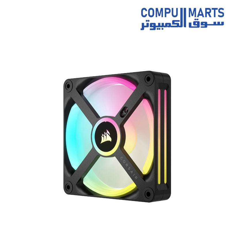 مروحة تبريد حاسوب CORSAIR iCUE LINK QX120 RGB بمقياس 120 مم بتعديل عرض النبض (PWM) مع عُدّة بدء التشغيل التي تتضمن موزع تحكم iCUE LINK

