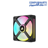 مروحة تبريد حاسوب CORSAIR iCUE LINK QX120 RGB بمقياس 120 مم بتعديل عرض النبض (PWM) مع عُدّة بدء التشغيل التي تتضمن موزع تحكم iCUE LINK

