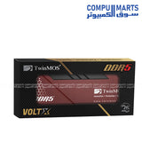 Twinmos DDR5 16GB 6000MHz RGB Gaming RAM with Aluminium Heat Spreader