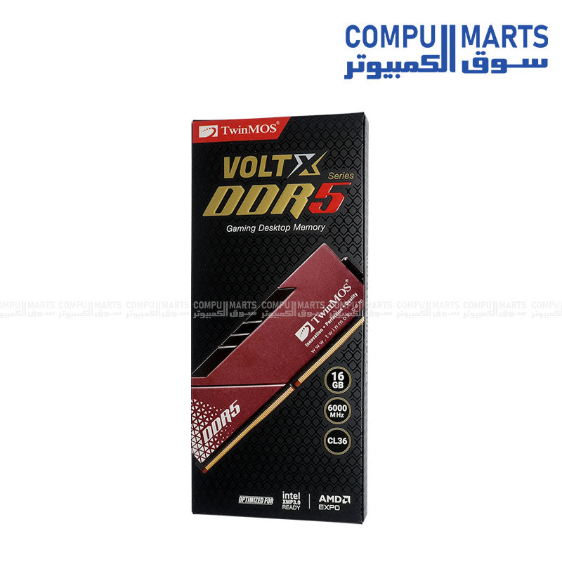 Twinmos DDR5 16GB 6000MHz RGB Gaming RAM with Aluminium Heat Spreader