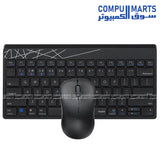 RAPOO 8000M Multi-Mode Wireless Desktop Set Bluetooth 2.4GHz Keyboard and Mouse