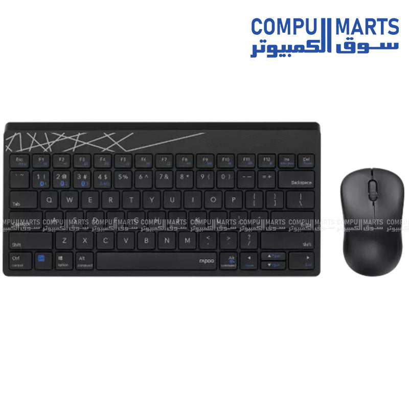 Rapoo 8000M wireless mouse with adjustable 1300 DPI optical tracking