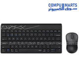 Rapoo 8000M wireless mouse with adjustable 1300 DPI optical tracking