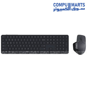 RAPOO 9560M Multi-Mode Wireless Keyboard and Mouse Combo with 110 Keys
