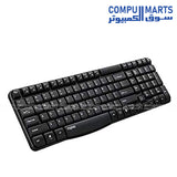 RAPOO E1050 wireless keyboard with 78 buttons in Black