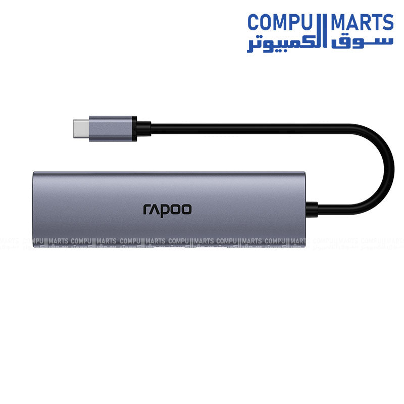 RAPOO XD61 USB-C docking station with 100W PD input and 95W output