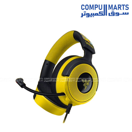 Razer Kraken V4 X Pokemon Edition wired gaming headset with 40mm drivers and RGB lighting available in Egypt.