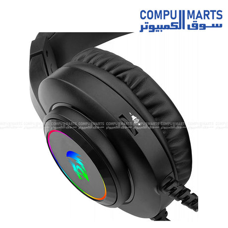 Redragon H260 Hylas RGB wired gaming headset with noise cancelling mic