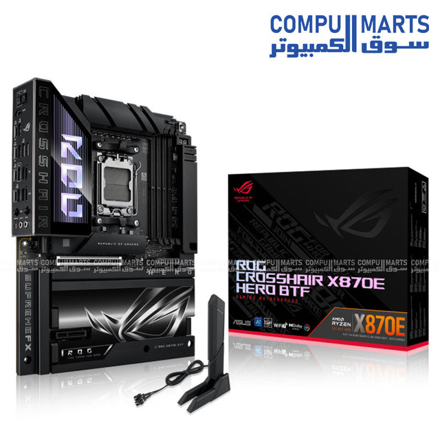 ASUS ROG Crosshair X870E Hero BTF – AM5 Motherboard – DDR5 – PCIe 5.0 – WiFi 7