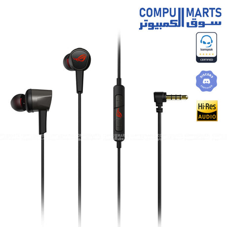 Cetra II Core – Gaming Earphones – ASUS – ROG 3.5mm wired in-ear headset with hi-res audio and virtual 7.1