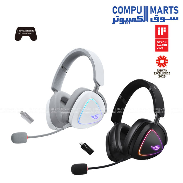 ASUS A701 ROG Delta II headset with 2.4GHz Bluetooth and 3.5mm connectivity