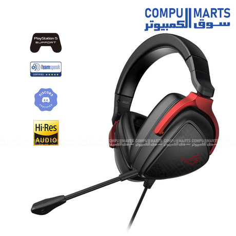 Delta S Core – Gaming Headset – ASUS – ROG 3.5mm wired headset with 50mm drivers and detachable microphone