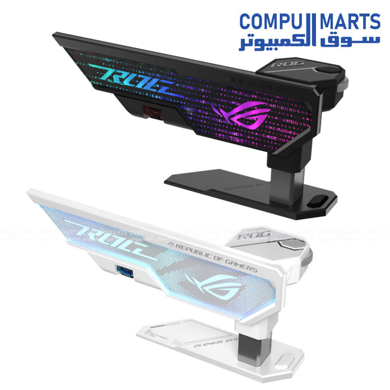 "Asus ROG Herculx XH01 ARGB GPU Holder – Anti-Sag Graphics Card Support with RGB Lighting – Buy in Egypt"