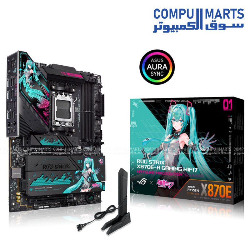 ASUS ROG STRIX X870E-H GAMING WIFI7 HATSUNE MIKU EDITION – AM5 Motherboard