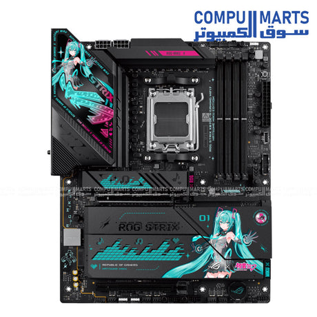 ASUS ROG STRIX X870E-H GAMING WIFI7 HATSUNE MIKU EDITION – AM5 Motherboard