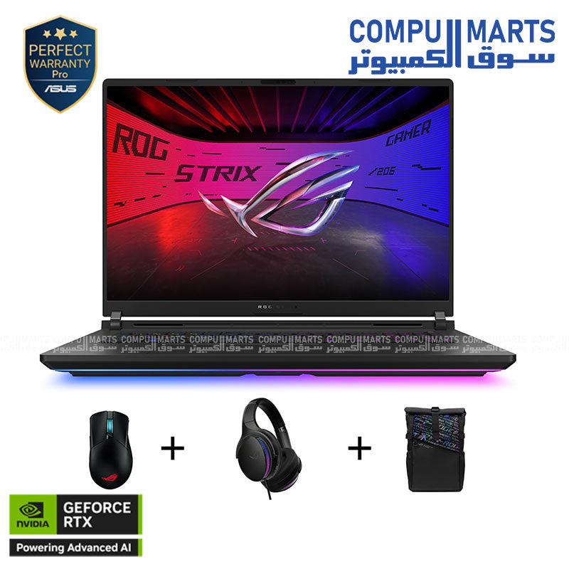 ROG Strix SCAR 18 (2025) GAMING LAPTOP G835LW-AI642W Intel Core Ultra 9 Processor 275HX NVIDIA GeForce RTX 5080 16GB 64GB DDR5 SSD 2TB 18-inch