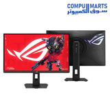 ASUS ROG Strix XG27UCG Gen2 gaming monitor profile view showing ergonomic stand with tilt swivel pivot and height adjustment[cite: 1]