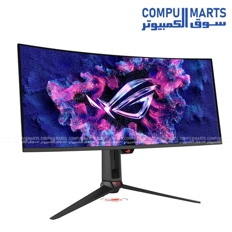 ASUS ultrawide QD-OLED monitor with 21:9 aspect ratio 1800R curvature and Adaptive-Sync technology for smooth visuals in Egypt