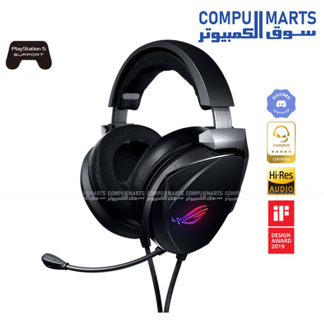 Theta 7.1 – Gaming Headset – ASUS – ROG USB-C 7.1 surround headset with RGB Aura and AI noise cancelling mic