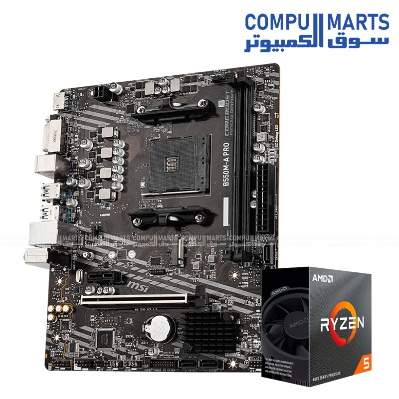 RYZEN 5 3600 + MOTHERBOARD MSI B550M-A PRO ( PCI-E 4