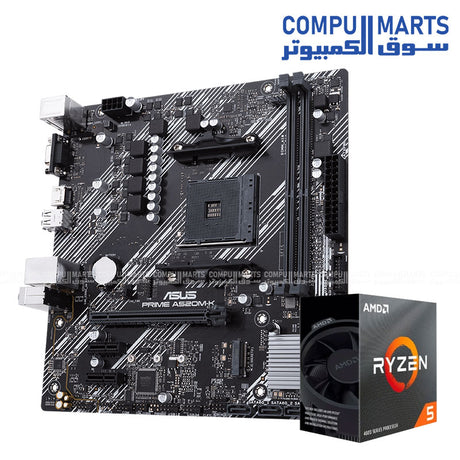 RYZEN 5 4500 BOX + ASUS PRIME A520M-K AMD AM4