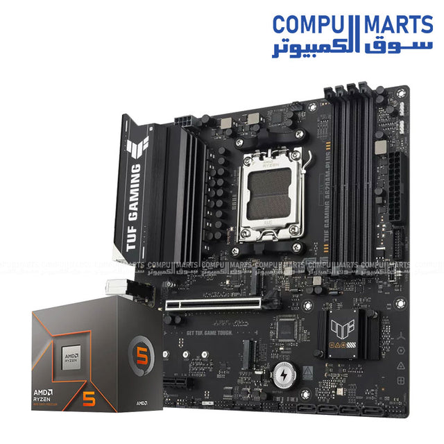 ASUS TUF GAMING A620AM-PLUS Motherboard with AMD Ryzen 5 8400F Processor Bundle