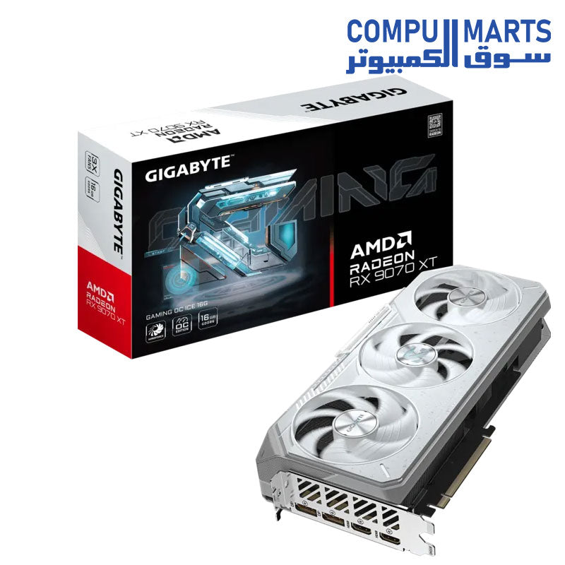 Radeon RX 9070 XT 16GB GDDR6 Graphics Card PCIe 5.0 20 Gbps Memory Boost Clock 3060 MHz