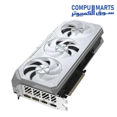 Rear output panel showing ports on the Radeon RX 9070 XT card from Compumarts.