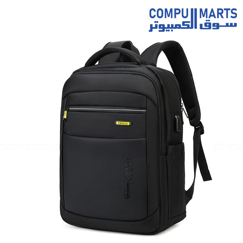 Black Rahala RAL804 water-resistant daypack backpack with anti-theft feature and large capacity