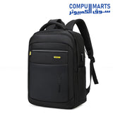 Black Rahala RAL804 water-resistant daypack backpack with anti-theft feature and large capacity