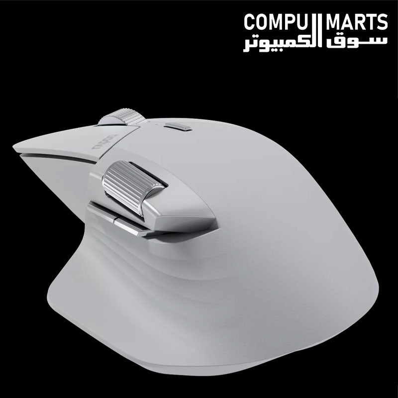Rapoo MT760M light grey wireless mouse with adjustable 4000 DPI