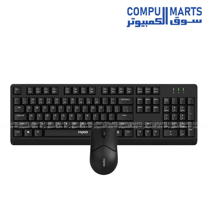 Rapoo X1500 keyboard and optical mouse with 1200 DPI
