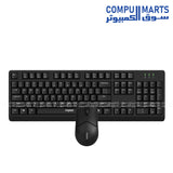 Rapoo X1500 keyboard and optical mouse with 1200 DPI
