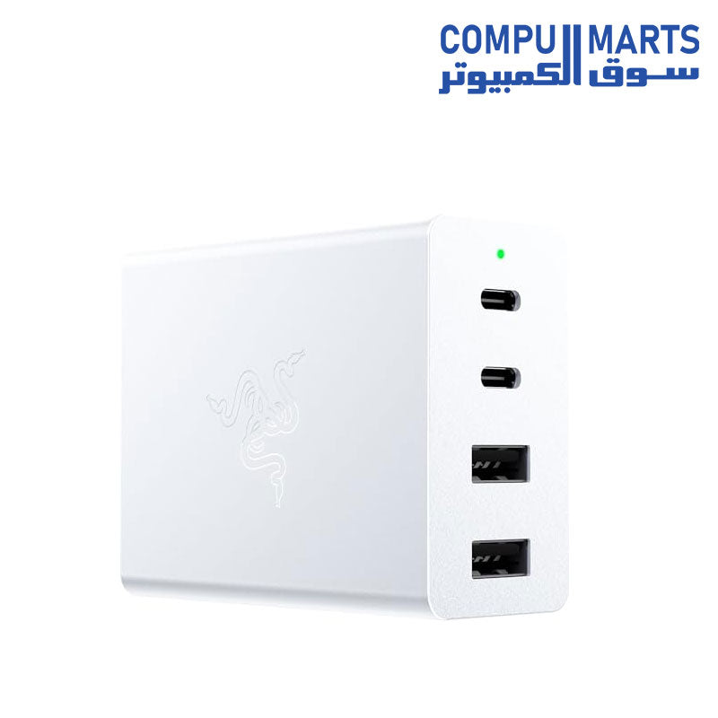 Cargador Razer USB-C de 130 W GaN para 4 dispositivos -Negro