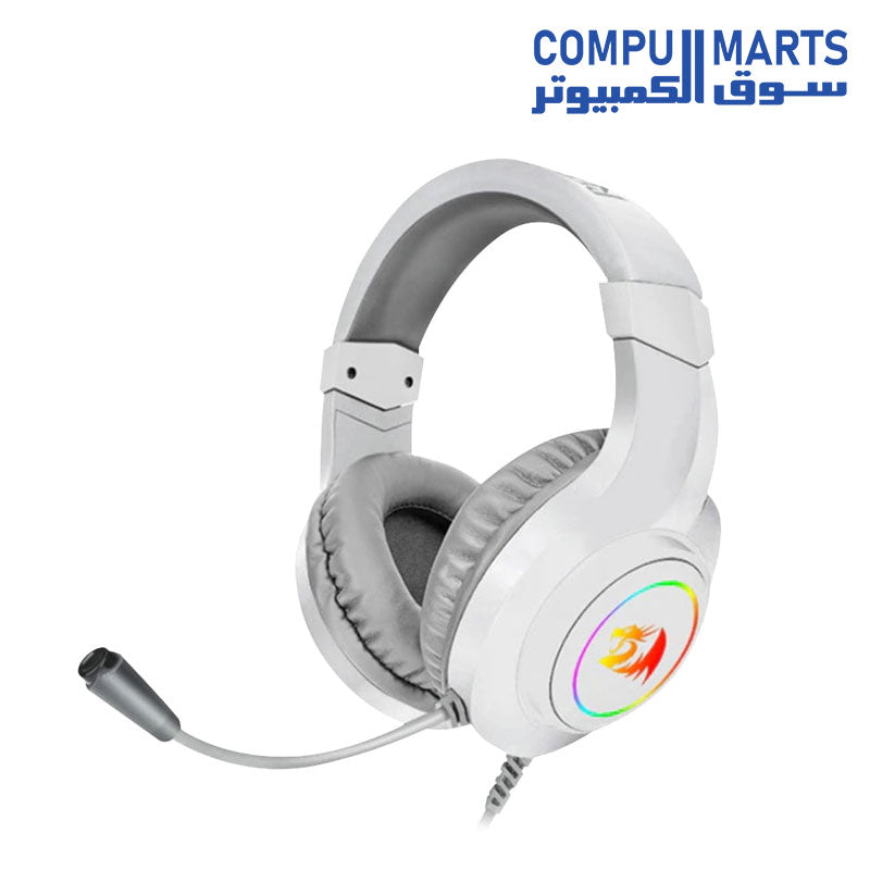 H260-HYLAS-Headphones-Redragon-RGB-Gaming-White